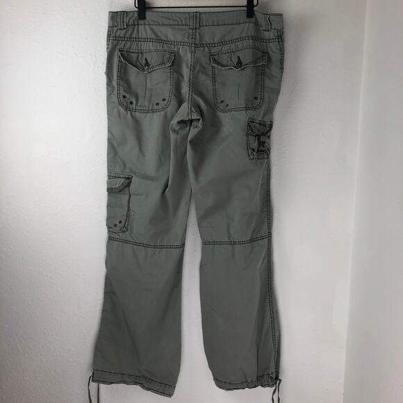 VTG NOBO No Boundaries Khaki Green Cargo Pants Sz 15 y2k 00s Utility Gorpcore - Picture 2 of 10